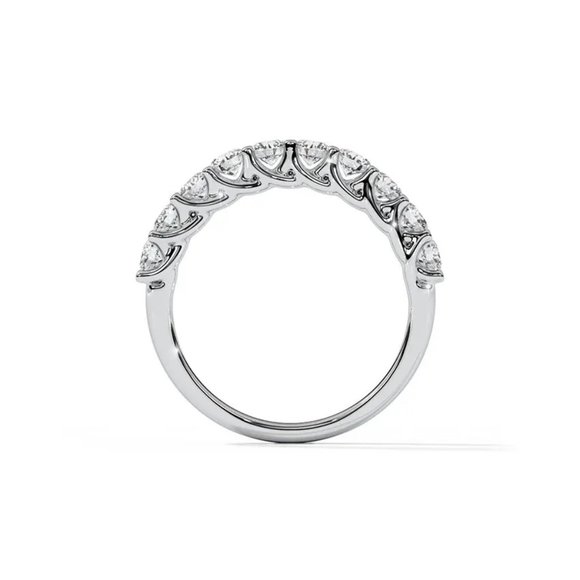 1 Carat Round Natural Diamond Anniversary Ring - Picture 4 of 5